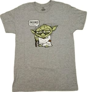 Disney Yoda Star Wars T-Shirt Men's Size Medium Grey